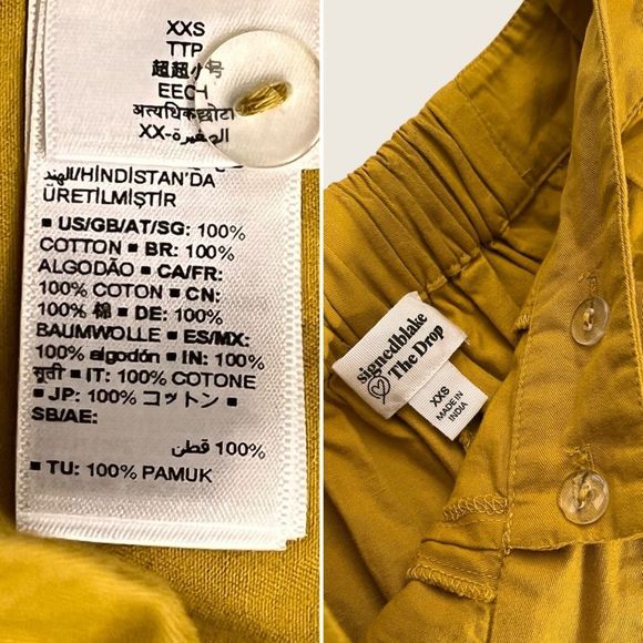 NEW Signed Blake x the Drop Sculpted Pleated Pull-on Pants 00 Citronelle Tapered - Picture 3 of 7